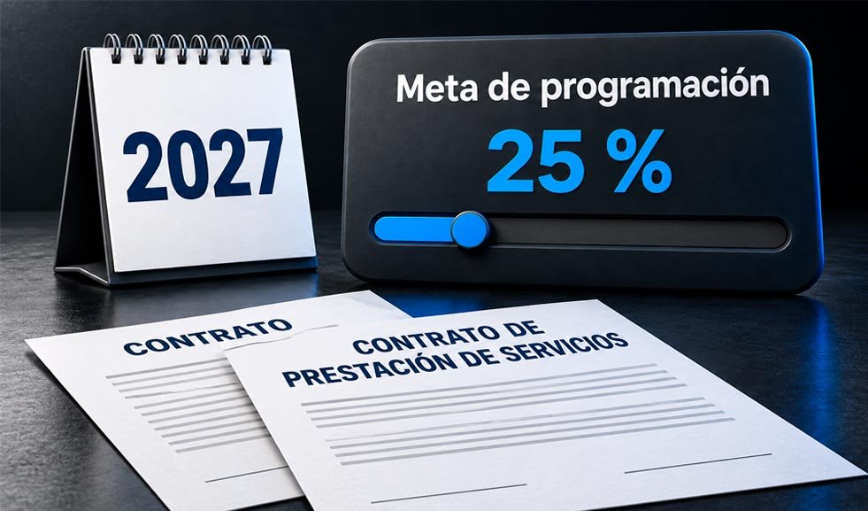 Gobierno fija meta del 25 % para la programación de nuevos contratos de prestación de servicios desde 2027